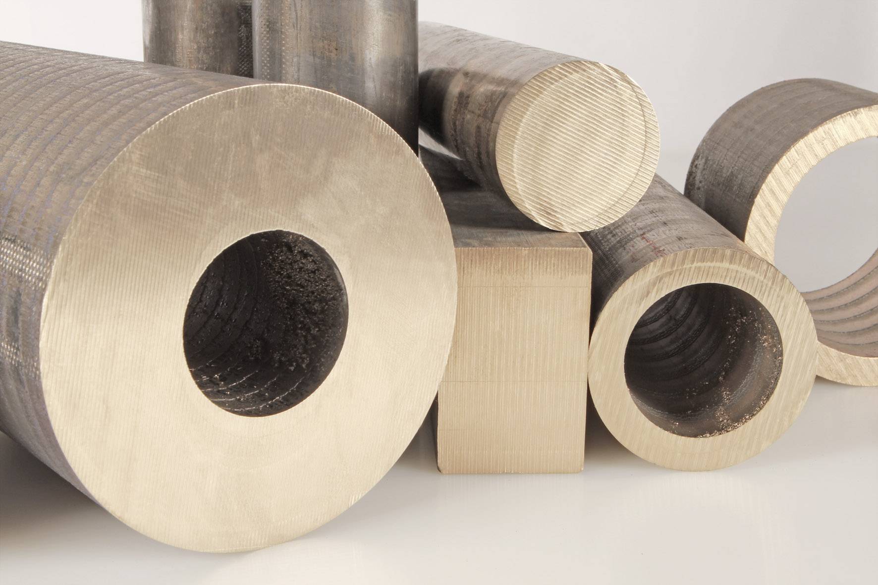 Buchsen / Rohre RG7 (CuSn7ZnPb-GC) strangguss, Länge: 500 mm lang