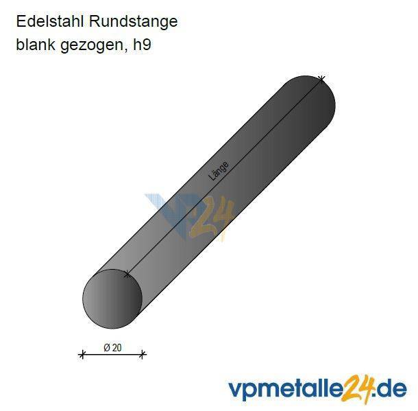 Rundstahl 1.4104, blank gez., h9