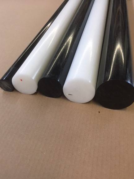 Rund POM-C Natur u. Schwarz 500 mm