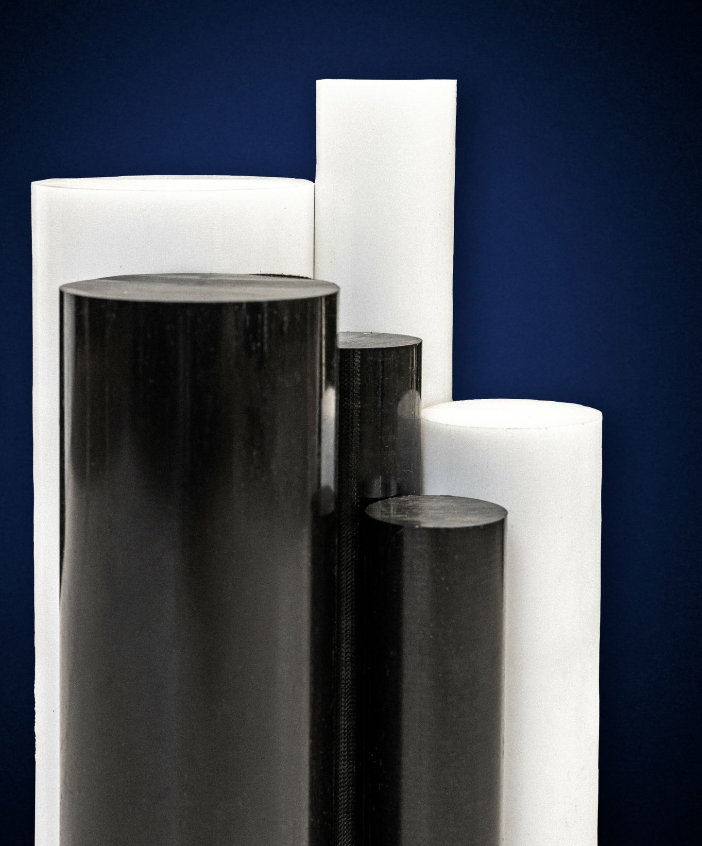 Rund POM-C Natur u. Schwarz 1000 mm