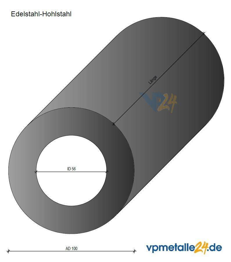 Hohlstahl 1.4301 Nahtlos, warmgefertigt