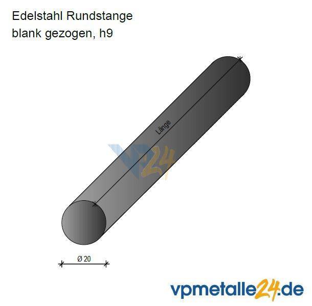 Rundstahl 1.4571 (V4A) gezogen h9