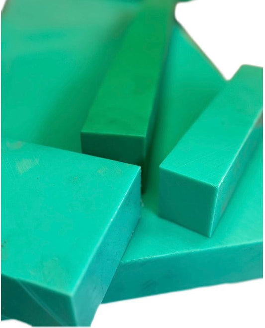 Klötze PE1000 UHMW Grün | Stärke: 70 + 80 mm | Klötze Formate 70x70 bis 300x300 mm